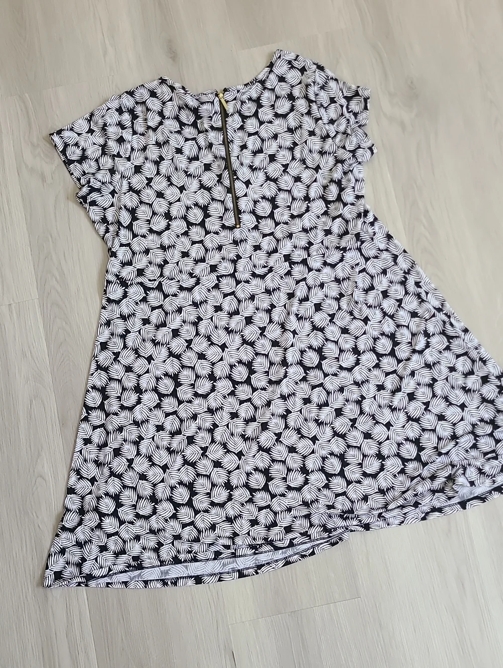 Michael Kors Black White Floral A-Line Dress Fit & Flare Plus Size 3x Leaves